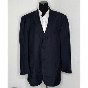 Angelo Rossi Microtech‎ Men’s Size 48R Hand Tailored Navy Blue Blazer